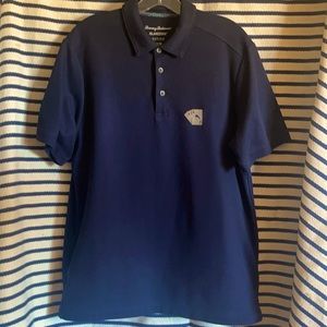 Tommy Bahama ISLANDZONE Mens Navy Blue Polo Shirt Size M. (4 OF A KIND)